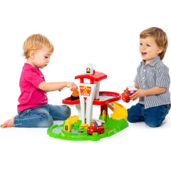 Molto Faltbare Feuerwache mit 10 Bausteinen und Elektroauto Складная пожарная часть из 10 кирпичей и электромобиля