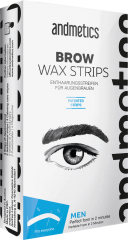 andmetics (Андметикс) BROW WAX STRIPS Men Enthaarungsstreifen Augenbrauen, 4 шт.