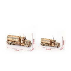 Hocan 3D-Tankwagen-Puzzle aus Holz Padagogisches Spielzeug 3D деревянная головоломка для грузовиков-цистерн