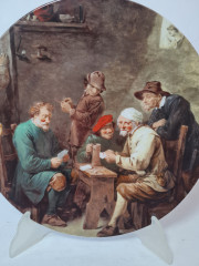 Seltmann Weiden Bavaria Декоративная тарелка "Игра в карты", 27см, Германия, 1960-70гг.