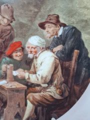 Seltmann Weiden Bavaria Декоративная тарелка "Игра в карты", 27см, Германия, 1960-70гг.