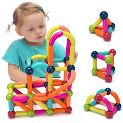 COSTWAY Puzzlespielzeug 88 Stk. Magnetkugeln Stabe Игрушка-пазл 88 шт.