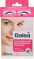 Balea Enthaarungsstreifen Augenbrauen 20 St&uuml;ck, 10 Paar (Балеа) Для бровей полоски для удаления волос, 10 шт