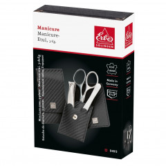 ERBE Manikure Set Taschen-Etui MAN Serie quot;Carbonquot;, schwarz, 3-tlg. Карманный футляр для маникюрного набора MAN серии "Карбон", черный, 3 предм.