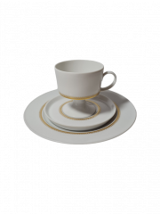 Rosenthal Bavaria, дизайнер Tapio Wirkkala Элегантное винтажное трио с золотым узором, Германия, 1960-70гг.