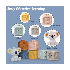 Vetaka Bausteine Beissring Baby Spielzeug fur Kinder Строительные блоки детские игрушки для прорезывания зубов для детей