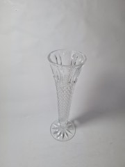 Винтажная Хрустальная ваза ромбовидной огранки, 25,5см, Германия, 1960-70гг.