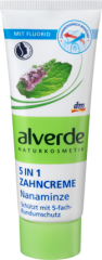 alverde NATURKOSMETIK 5 в 1 Зубная паста Nanaminze, 75 мл