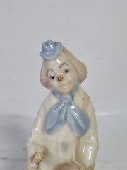 Фигурка винтажная Liadro Im Stil "Клоун с барабаном", фарфор, 15 x 6 см, Германия, 1960-1970гг.