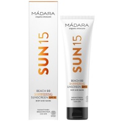 MADARA Beach BB Shimmering Sunscreen Пляжный мерцающий солнцезащитный крем BB