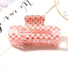 Chris Rubin Ruby Haarklammer Peach Check Рубиновая заколка для волос