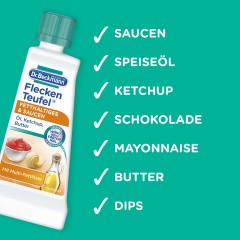 Dr. Beckmann Fleckenteufel fetthaltiges &amp; Saucen, Доктор Бекманн Пятновыводитель жирные пятна и пятна от соусов, 50 мл