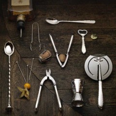 Robbe & Berking Robbe & Berking Martele Bar-Kollektion - 150 g versilbert Champagneroffner Robbe & Berking Martele Bar Collection - 150 г посеребренная открывалка для шампанского