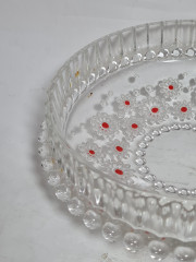 Фруктовница винтажная большая Walther Glas с выпуклым дном, стекло, 22 см, Германия, 1970-80гг.