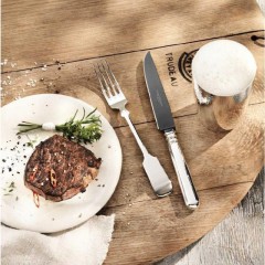 Robbe & Berking Robbe & Berking Alt-Spaten - 150 g versilbert Steakmesser Frozen Black 222 mm Robbe & Berking Alt-Spaten - Нож для стейка посеребренный 150 г Frozen Black 222 мм