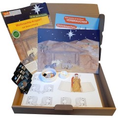 myExperimentSet Forscher-Krippe fur Weihnachten mit LED-Beleuchtung Рождественский вертеп исследователя со светодиодным освещением