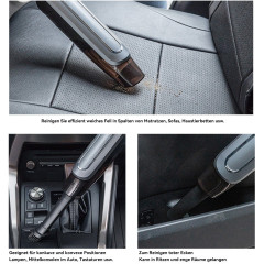 Hikeren Hikeren Akku-Handstaubsauger 3-in-1 Staubsauger,Nass- und Trockenbetrieb,Kabellos,Mit 2 Burste, Keine Tasche Беспроводной ручной пылесос Hikeren Пылесос 3-в-1, влажная и сухая работа, беспроводной, с 2 щетками, без мешка