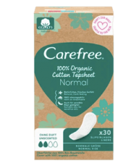 Carefree  Slipeinlagen Organic Cotton Normal 30 St, Карефри Ежедневные прокладки из органического хлопка Normal 30шт, 5 упаковок (150 штук)