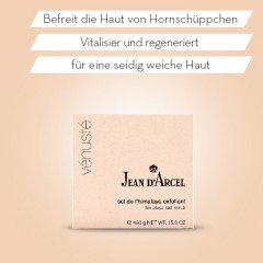 JEAN D'ARCEL sel de l’himalaya exfoliant VENUSTE Masage- und Peelingsalz hinterlasst eine seidige Haut  sel de l&amp;#39;himalaya exfoliant VENUSTE соль для массажа и пилинга делает кожу гладкой и шелковистой