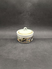 Сахарница винтажная Eschenbach / Коллекция Living Colours, с ярким декором, фарфор, 9.5 х 8 см, Германия, 1970-80гг.