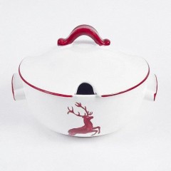 Gmundner Keramik Gmundner Keramik Bordeauxroter Hirsch Suppentopf glatt 2 L / h: 18 cm Gmundner керамический горшок для супа из бордоского благородного оленя, гладкий, 2 л / высота: 18 см