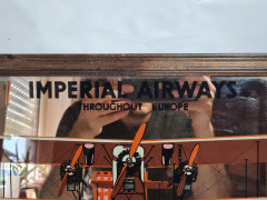 Картина винтажная "Imperial Airways", зеркало, дерев.рама, 34 х 24 см, Германия, 1960-70гг.