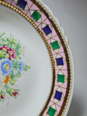 Depose Декоративная тарелка с позолоченным узором по ободку "Букет цветов", 19см, Италия, 1970-80гг.