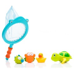 fillikid Badespielzeug Tiere mit Fischernetz Игрушечные животные с рыболовной сетью