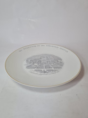 Rosenthal Декоративная фарфоровая тарелка "В память о спортивном клубе Карлсруэ", 27 x 3 см, Германия, 1960-70гг.