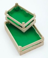 ERZI Spiellebensmittel Grosse Obststiege mit Vlies Play food Большой поднос для фруктов с флисом