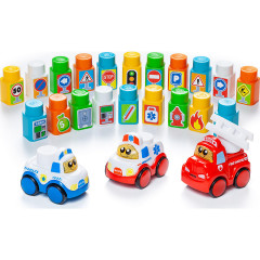 Molto Bausteine Set + Elektroauto + Spielmatte 124 x 75 cm Набор строительных блоков + электромобиль + игровой коврик 124 x 75 см