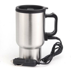 Yoyaxi Yoyaxi Reise-Wasserkocher Isolierter, beheizter Reisebecher, 12-V-Autoanschluss-Flasche zum Einstecken in Tasse, Tee,Kaffee, 450 ml Дорожный чайник Yoyaxi, изолированная дорожная кружка с подогревом, 12 В, автомобильная вилка для бутылки, чашка дл