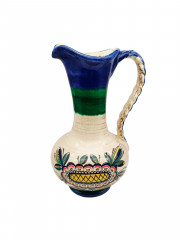Ваза-кувшин винтажная большая Sudtirol, майолика, яркий декор, керамика, 28 х 17 см, Германия, 1970-80гг.