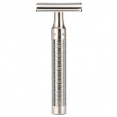 Muhle Rasierhobel geschlossene Schaumkante, Griff Edelstahl Безопасная бритва с закрытым лезвием из пеноматериала, ручка из нержавеющей стали