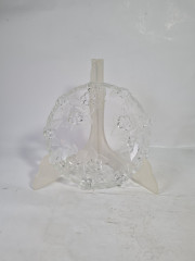 Набор тарелок винтажных Walther Glas с объемным декором, 6 шт., стекло, 16 см, Германия, 1960-70гг.