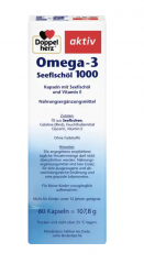 Doppelherz aktiv Omega-3 Seefischöl 1000 80st, Омега-3 морской рыбы 1000мг, 80шт