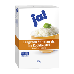 ja! Длинные зерна риса в пакете для варки 4x125г