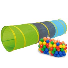 LittleTom Kinderzelt Spieltunnel Akela 180cm mit 200 Ballen Детская палатка игровой тоннель Акела 180см с 200 шариками