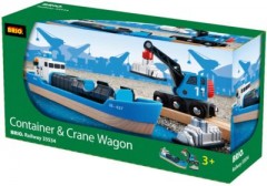 BRIO Containerschiff mit Kranwagen Контейнеровоз с автокраном