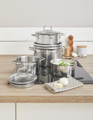Elo Elo Topfset 4-tlg. SMART STEAM silber Набор горшков Эло, 4 шт. УМНЫЙ ПАР
