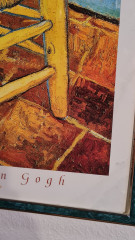 Картина винтажная Vincent Van Gogh «Стул Винсента с трубкой (1888)», в деревянной раме, 50,5 x 40 см, Германия, 1960-1970гг.