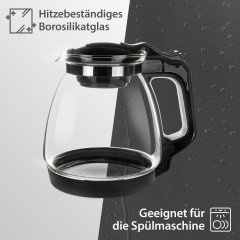 T24 T24 Wasserkocher Glasteekanne mit Edelstahl Teesieb Uberhitzungsschutz, 1700 ml, 1700 ml Чайник T24 стеклянный заварочный чайник с ситечком из нержавеющей стали с защитой от перегрева, 1700 мл, 1700 мл