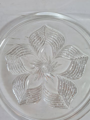 Тарелка винтажная для торта Im Stil Walther Glas, хрусталь, 28,5 x 2,5 см, Германия, 1960-70гг.