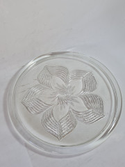 Тарелка винтажная для торта Im Stil Walther Glas, хрусталь, 28,5 x 2,5 см, Германия, 1960-70гг.