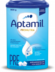 Aptamil Anfangsmilch Pre Pronutra von Geburt an Начальное молоко Pre Pronutra с рождения 800г