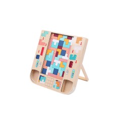 Hocan Kindererleuchtung Raumliches Denken Puzzlespiel Tetris Drei-in-Eins-Bausteine Детская развивающая головоломка с пространственным мышлением Тетрис Три в одном Строительные блоки