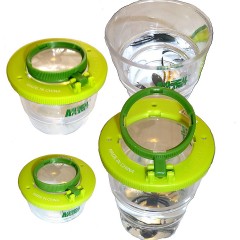 MEDUP Teleskopkescher mit faltbarer Becherlupe Телескопическая сетка со складной лупой