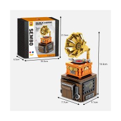 Sembo Klemmbausteinset Bluetooth-Grammophon 708601C Комплект зажимных блоков Bluetooth граммофон 708601C