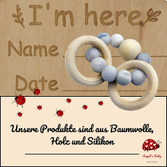 Angels Baby Geschenk zur Geburt mit Schnuffeltuch Подарок на рождение с пледом