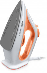 Braun Braun Dampfbugeleisen TexStyle 1 SI 1009 OR, 1900 W, mit Antihaftbeschichtung und Prazisionsspitze, 1900 Watt, Orange  Паровой утюг Braun TexStyle 1 SI 1009 OR, 1900 Вт, с антипригарным покрытием и прецизионным наконечником, 1900 Вт, оранжевый